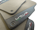Gray Floor Mats For Lamborghini Urus With Carbon Leather - AutoWin