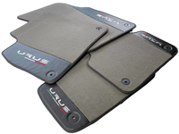 Gray Floor Mats For Lamborghini Urus With Carbon Leather - AutoWin
