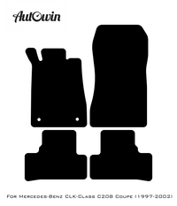 Gray Floor Mats For Mercedes Benz CLK-Class C208 Coupe (1997-2002) | Limited Edition - AutoWin
