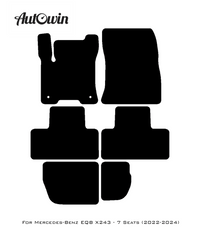 Gray Floor Mats For Mercedes Benz EQB-Class X243 (2022-2024) | Limited Edition - AutoWin