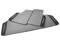 Gray Floor Mats For Tesla Model S With Alcantara Leather - AutoWin