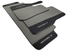 Gray Floor Mats For Tesla Model Y With Alcantara Leather - AutoWin