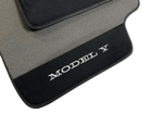 Gray Floor Mats For Tesla Model Y With Alcantara Leather - AutoWin