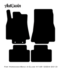 Gray Luxury Floor Mats For Mercedes Benz A-Class W169 (2004-2012) | ER56 Design - AutoWin