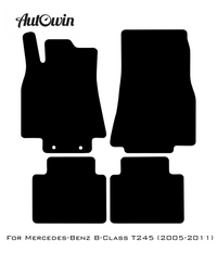 Gray Luxury Floor Mats For Mercedes Benz B-Class T245 (2005-2011) | ER56 Design - AutoWin