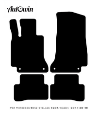Gray Luxury Floor Mats For Mercedes Benz C-Class S205 Wagon (2014-2018) | ER56 Design - AutoWin