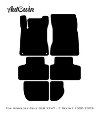 Gray Luxury Floor Mats For Mercedes Benz GLB-Class X247 (2020-2023) | ER56 Design - AutoWin