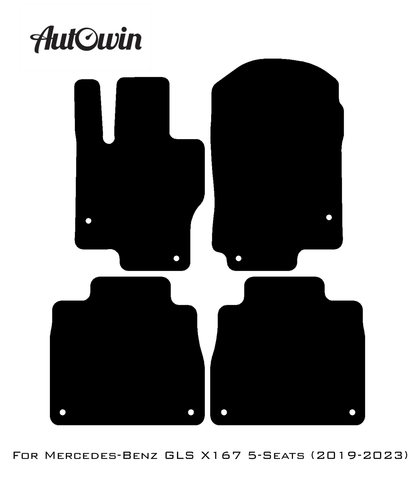 Gray Luxury Floor Mats For Mercedes Benz GLS-Class X167 (2019-2023) | ER56 Design - AutoWin