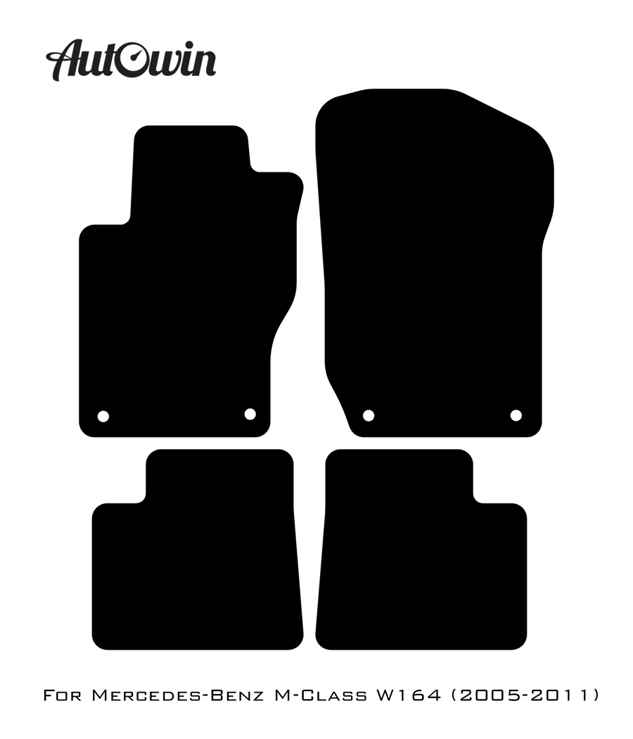 Gray Luxury Floor Mats For Mercedes Benz M-Class W164 (2005-2011) | ER56 Design - AutoWin
