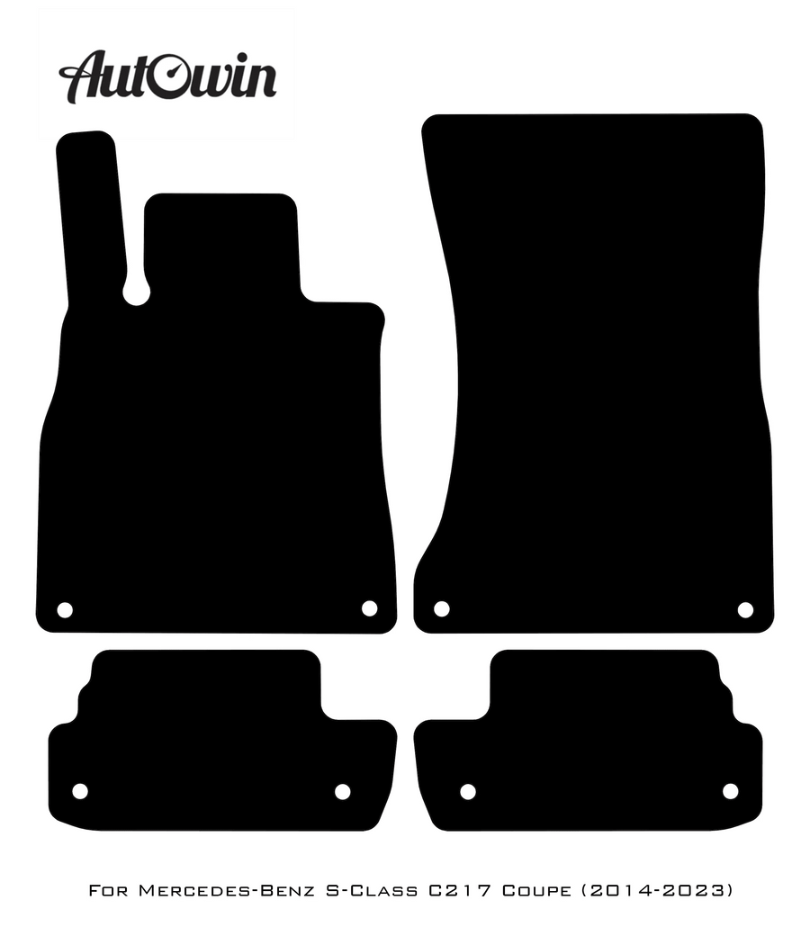 Gray Luxury Floor Mats For Mercedes Benz S-Class C217 Coupe (2014-2023) | ER56 Design - AutoWin