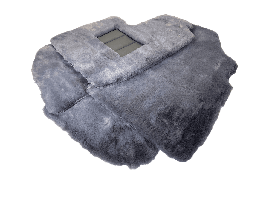 Gray Sheepskin Floor Mats For Bentley Continental GT (2003–2017) Er56 Design - AutoWin