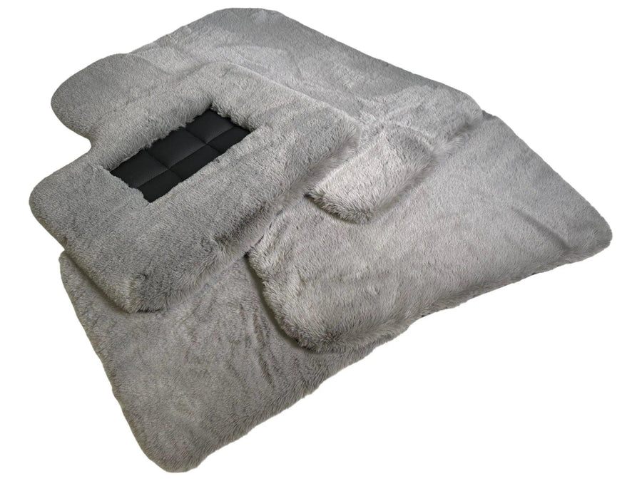 Gray Sheepskin Floor Mats For Bentley Mulsanne (2010-2020) Er56 Design Brand - AutoWin