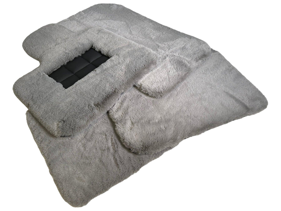 Gray Sheepskin Floor Mats For Rolls Royce Cullinan Rr31 2018-2023 Er56 Design Brand - AutoWin