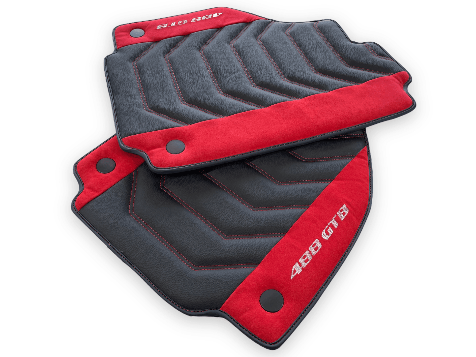 Leather Floor Mats For Ferrari 488 GTB 2015-2022 - AutoWin