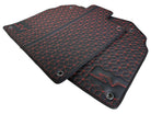 Leather Floor Mats for Lamborghini Aventador SV | Red Stitching - AutoWin