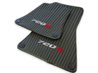 Leather Floor Mats For McLaren 720S Black Tailored Yellow Sewing - AutoWin