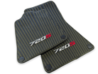 Leather Floor Mats For McLaren 720S Black Tailored Yellow Sewing - AutoWin