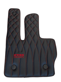 Leather Floor Mats For Mercedes-Benz G Class 1990–2018 W463 ER56 Design - AutoWin