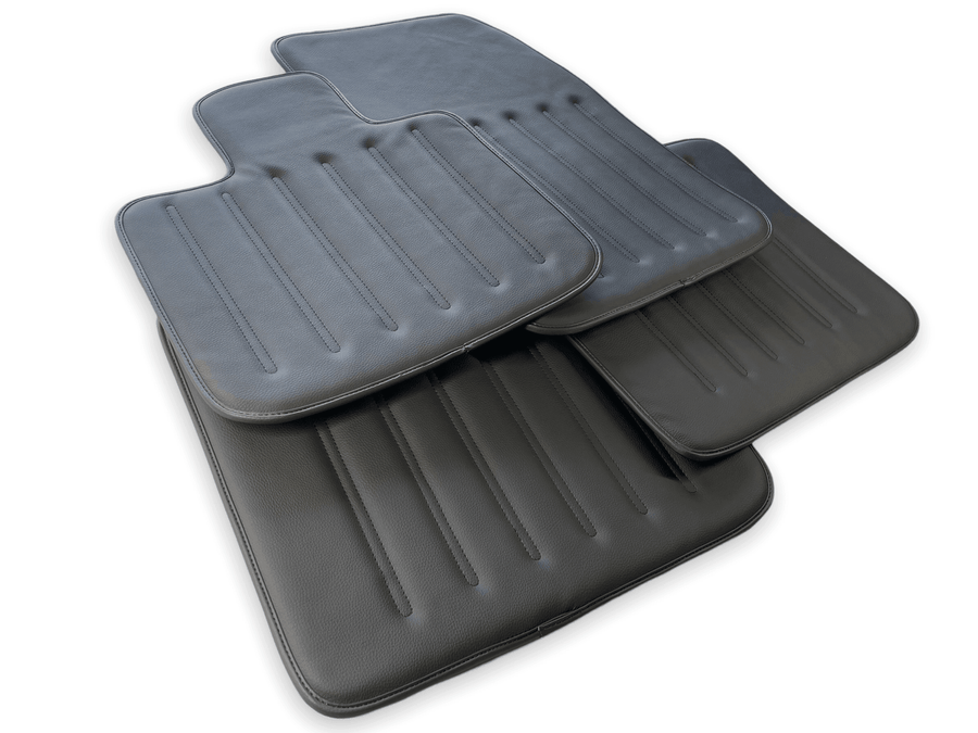 Leather Floor Mats For Rolls Royce Black Badge Dawn Rr6 2016-2023 Black - AutoWin