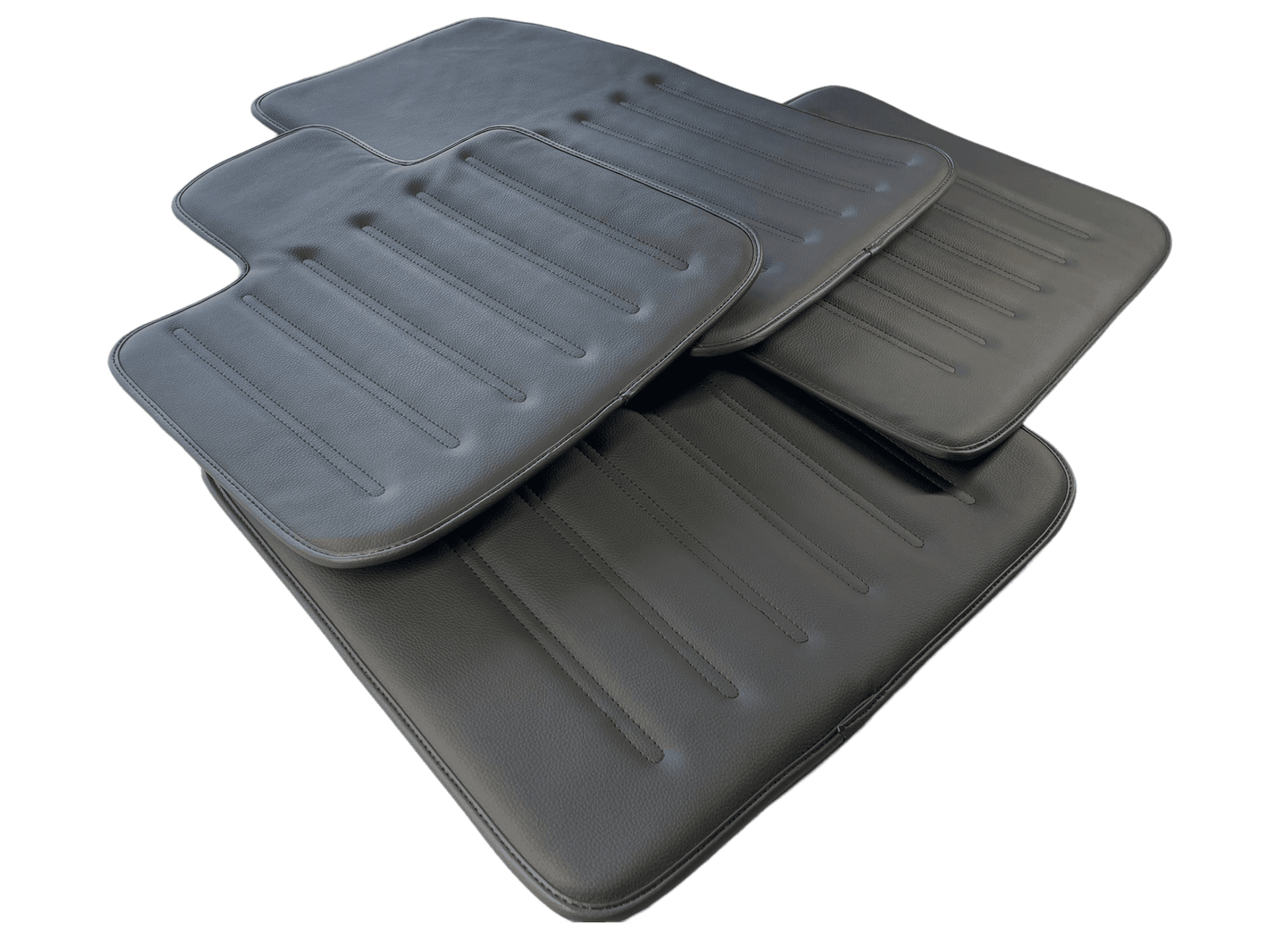 Leather Floor Mats For Rolls Royce Black Badge Phantom Drophead Coupe 2007–2016 Black - AutoWin