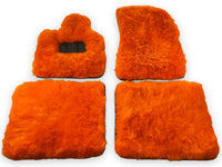 Orange Sheepskin Floor Mats For Bentley Flying Spur (2013-2019) Er56 Design Brand - AutoWin