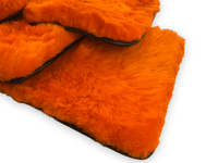 Orange Sheepskin Floor Mats For Rolls Royce Wraith 2013–2023 Er56 Design - AutoWin