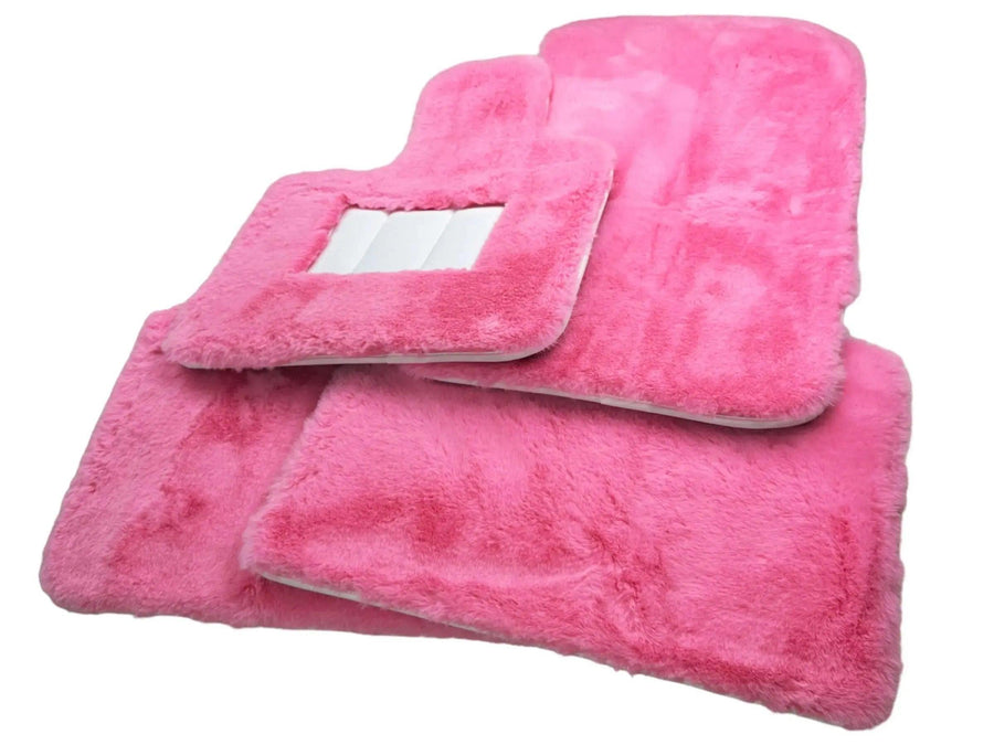 Pink Sheepskin Floor Mats For Bentley Flying Spur (2013-2019) Er56 Design Brand - AutoWin
