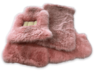 Pink Sheepskin Floor Mats For Rolls Royce Cullinan Er56 Design Brand - AutoWin