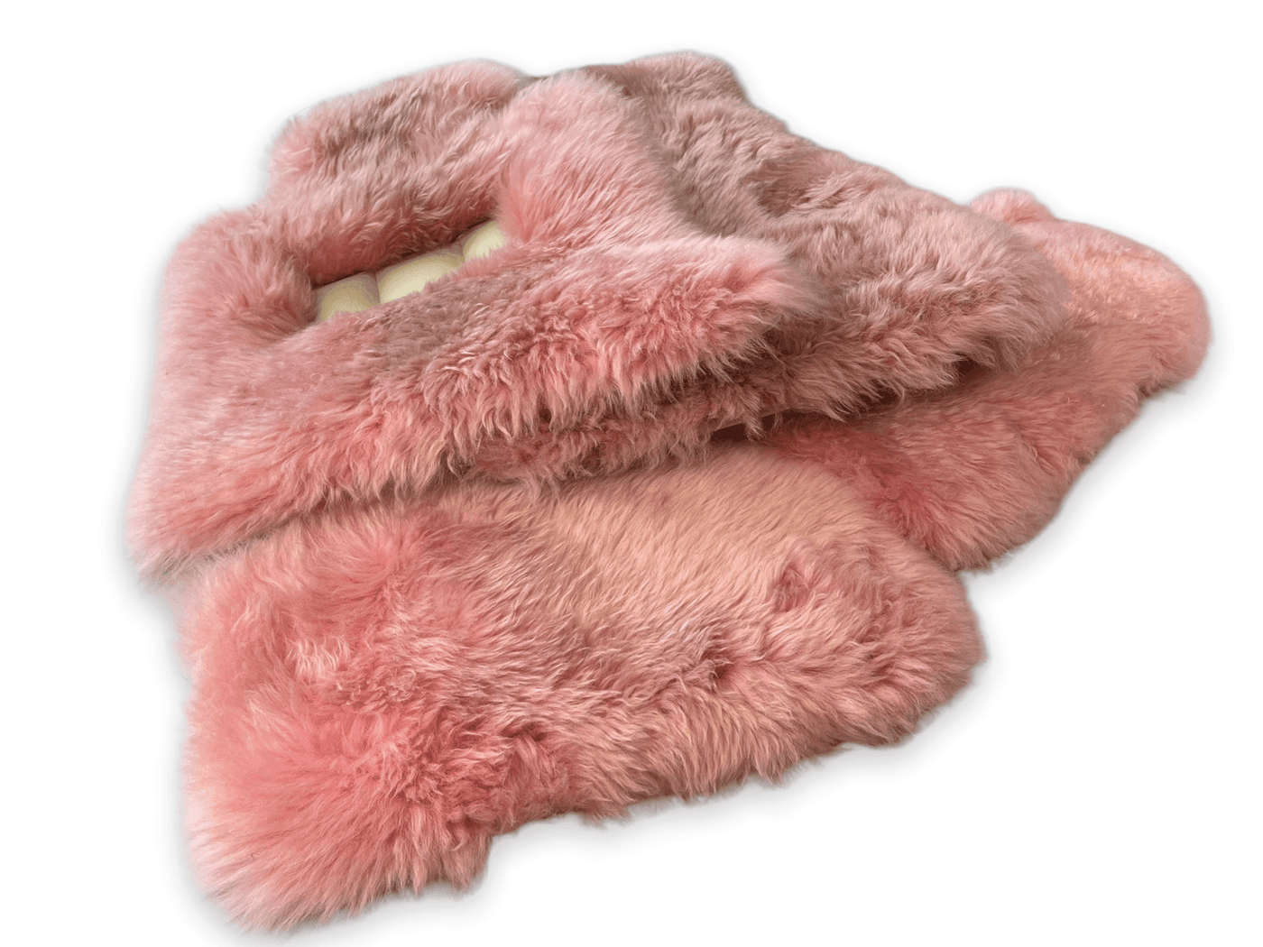 Pink Sheepskin Floor Mats For Rolls Royce Cullinan Er56 Design Brand - AutoWin