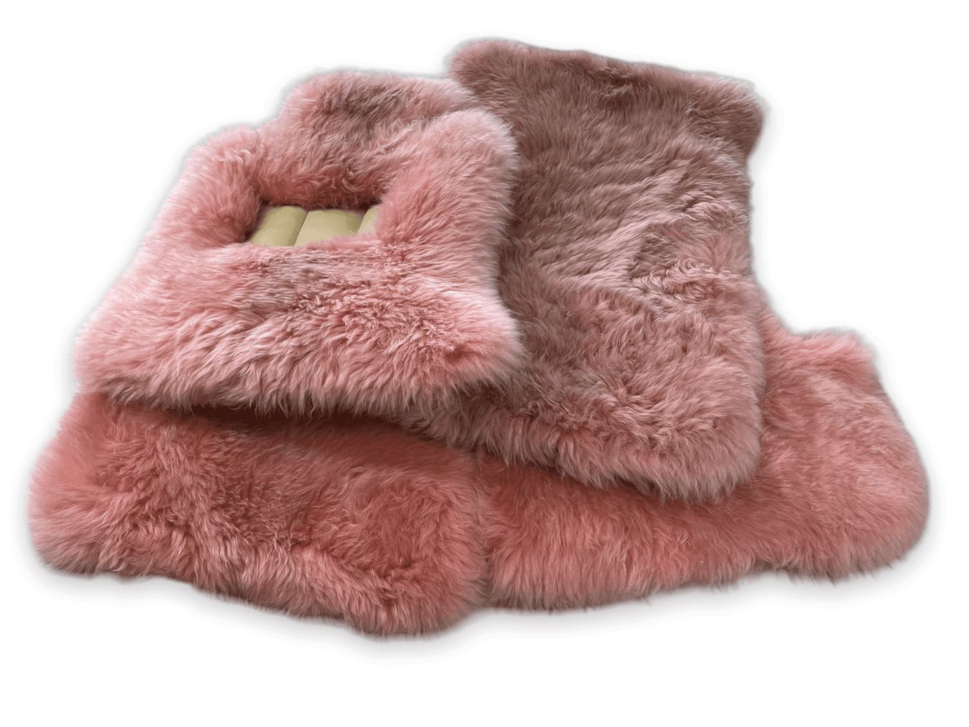 Pink Sheepskin Floor Mats For Rolls Royce Ghost Series II (2021-2024) Er56 Design Brand - AutoWin