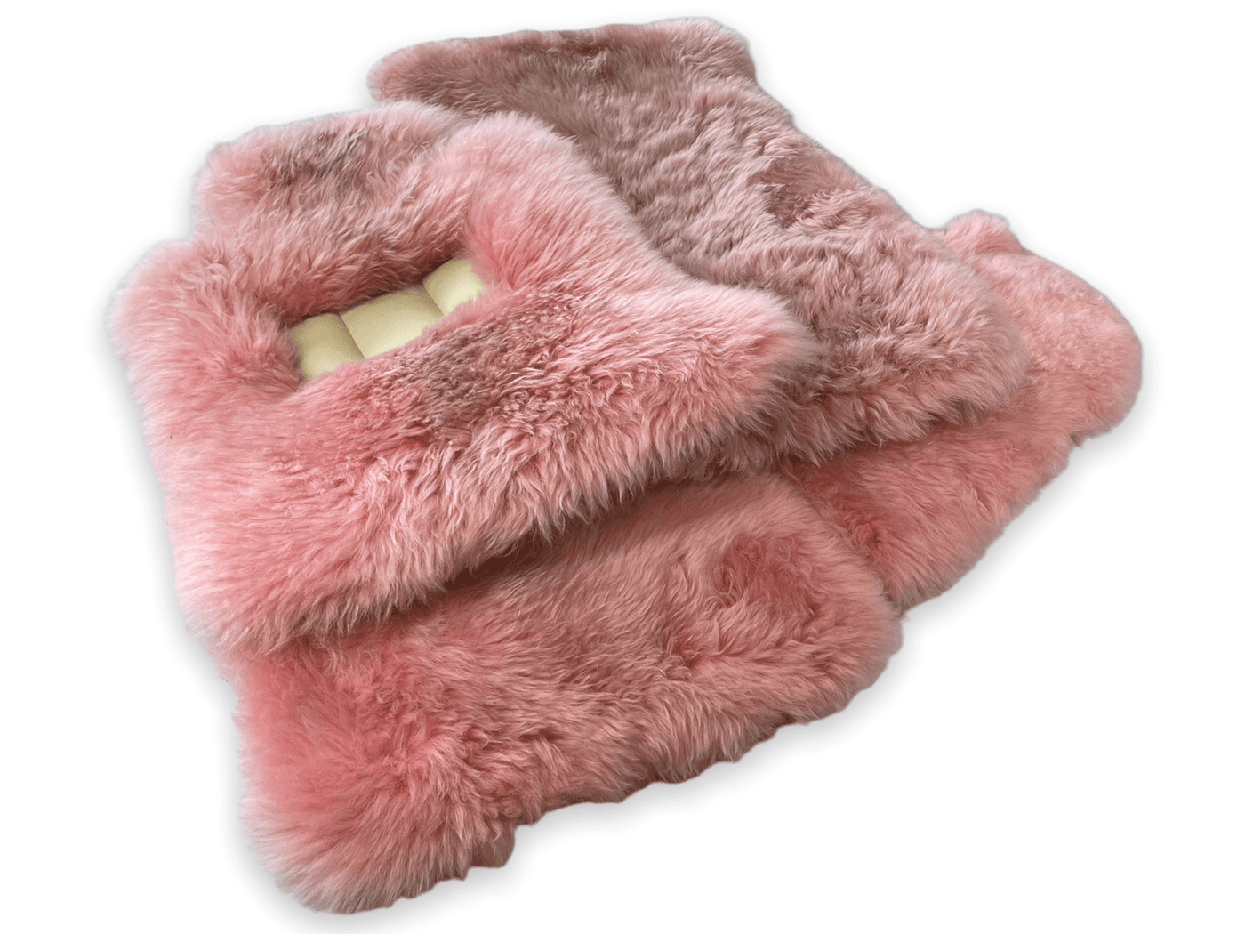 Pink Sheepskin Floor Mats For Rolls Royce Wraith 2013–2023 Er56 Design - AutoWin