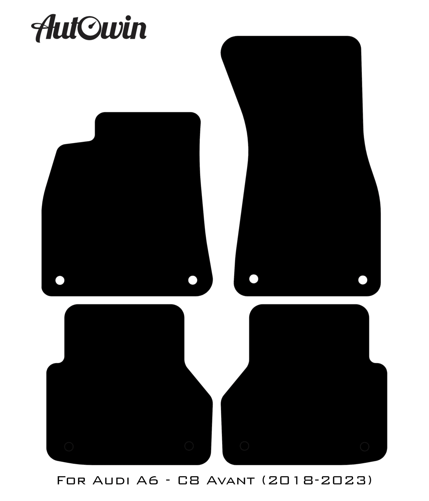 Red Floor Mats for A6 - C8 Avant (2018-2023) | ER56 Design - AutoWin