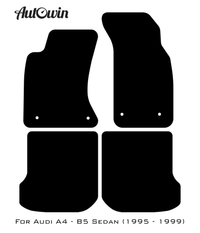 Red Floor Mats for Audi A4 - B5 Sedan (1995 - 1999) | ER56 Design - AutoWin