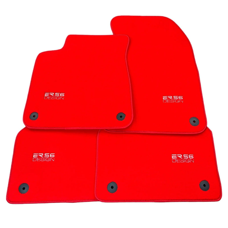 Red Floor Mats for Audi A4 - B7 Convertible (2006-2009) | ER56 Design - AutoWin