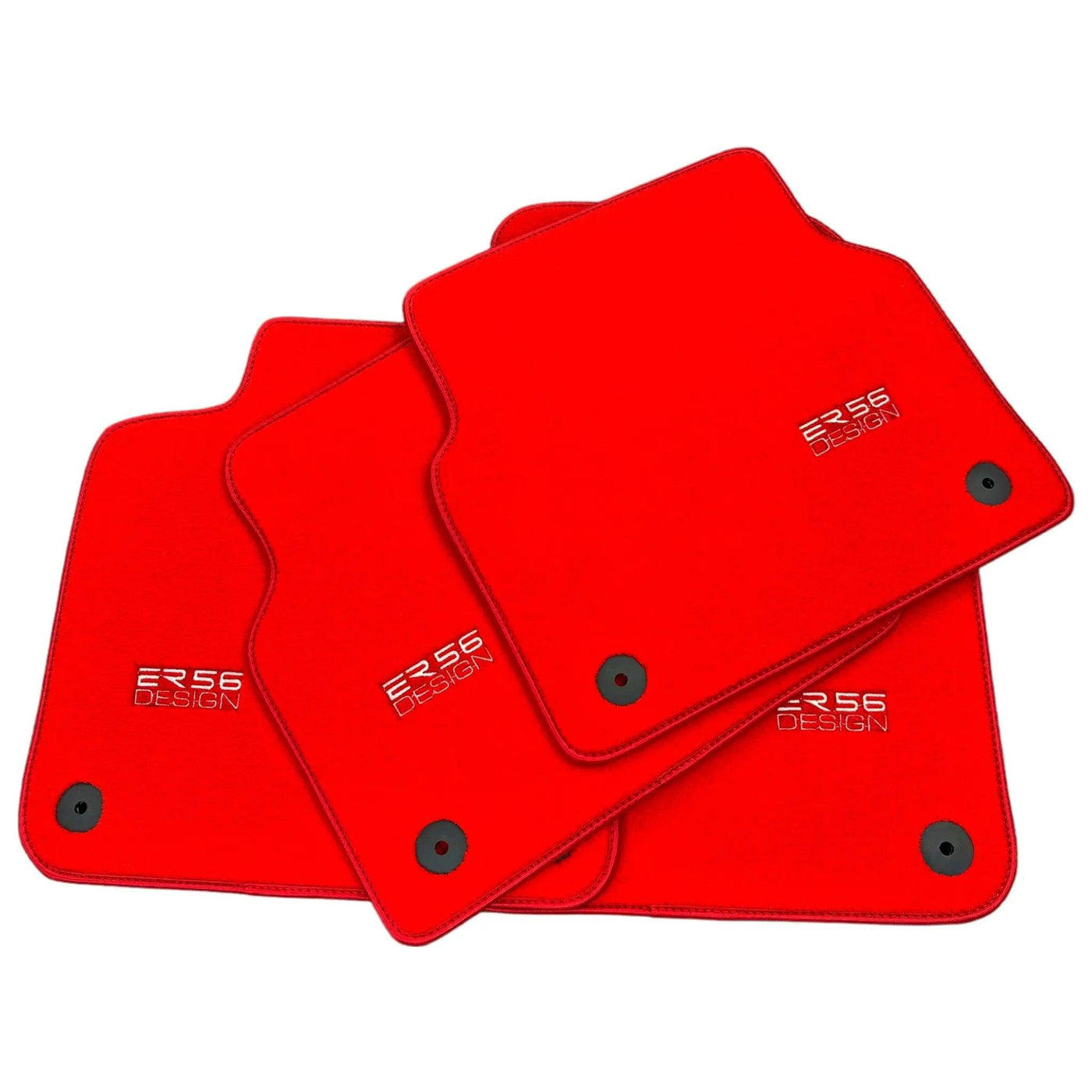 Red Floor Mats for Audi A4 - B9 Allroad Quattro (2020-2024) | ER56 Design - AutoWin