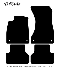 Red Floor Mats for Audi A4 - B9 Sedan (2019-2023) | ER56 Design - AutoWin