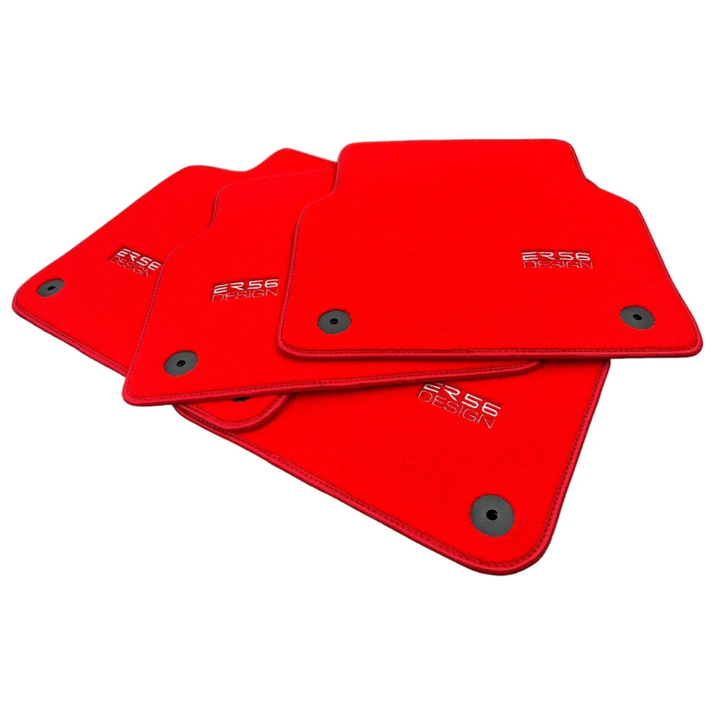 Red Floor Mats for Audi A4 - B9 Sedan (2019-2023) | ER56 Design - AutoWin