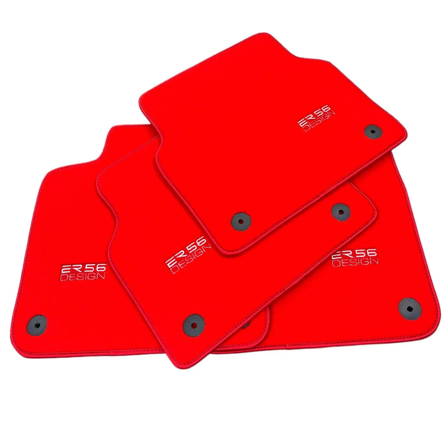 Red Floor Mats for Audi A6 - C6 Sedan Long (2004-2008) | ER56 Design - AutoWin