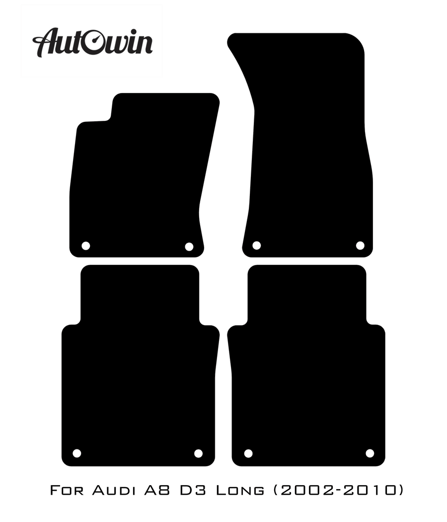 Red Floor Mats for Audi A8 D3 Long (2002-2010) | ER56 Design - AutoWin