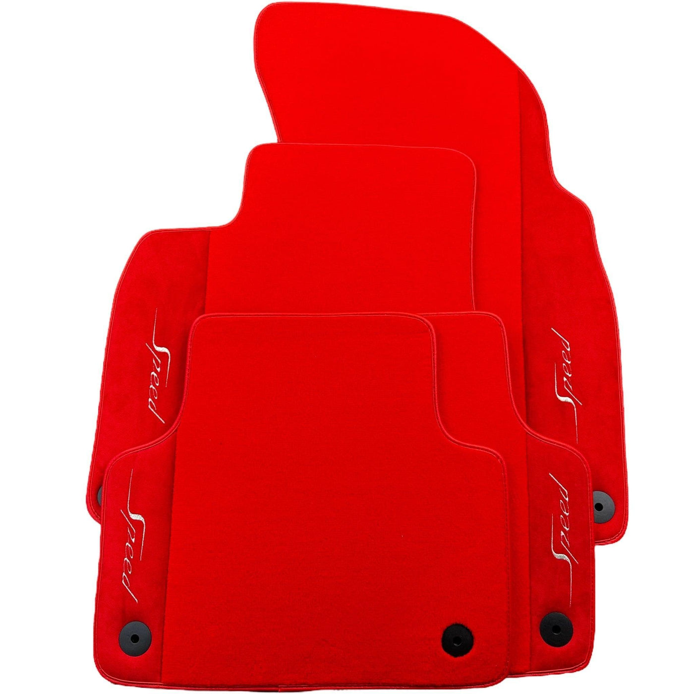 Red Floor Mats For Bentley Mulsanne (2010-2020) with Alcantara Leather - AutoWin