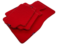 Red Floor Mats For BMW 1 Series E82 With M Package AutoWin Brand - AutoWin