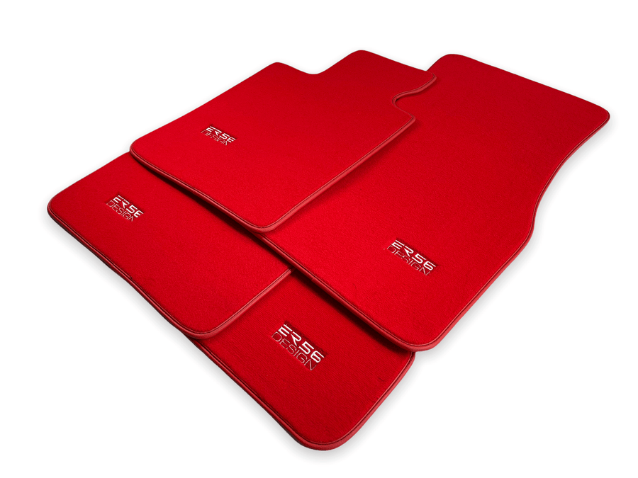 Red Floor Mats For BMW 3 Series E46 Coupe - ER56 Design Brand - AutoWin