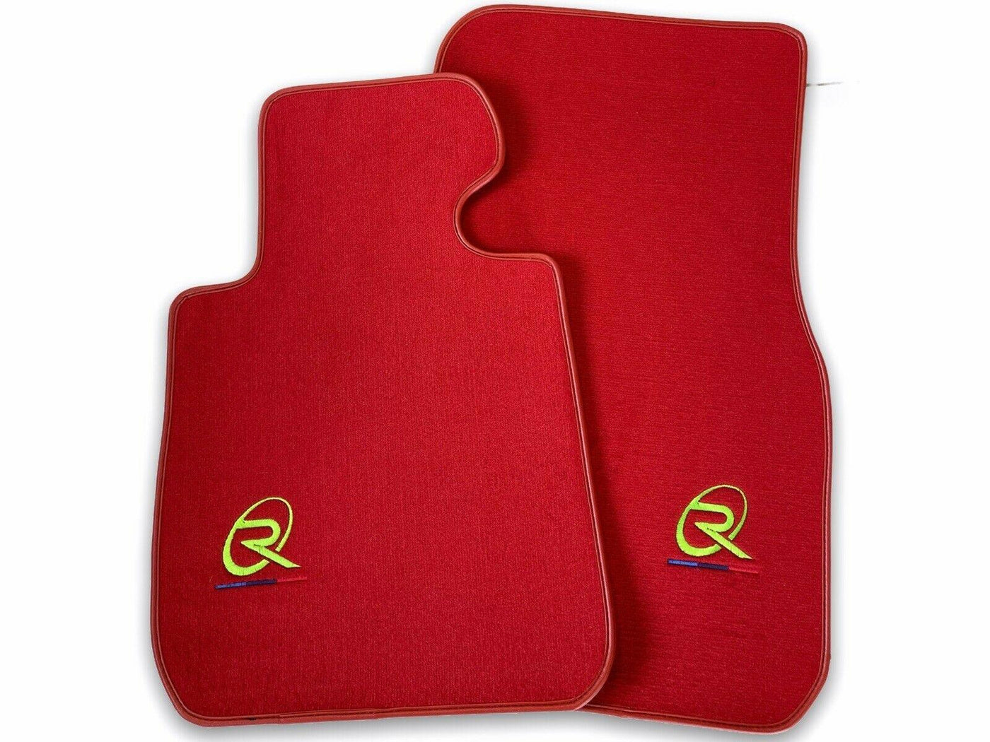 Red Floor Mats For BMW 7 Series E38 Long ROVBUT Brand Tailored Set Perfect Fit Green SNIP Collection - AutoWin