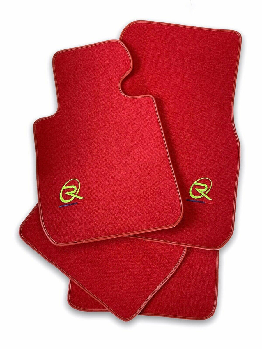Red Floor Mats For BMW M5 E39 ROVBUT Brand Tailored Set Perfect Fit Green SNIP Collection - AutoWin