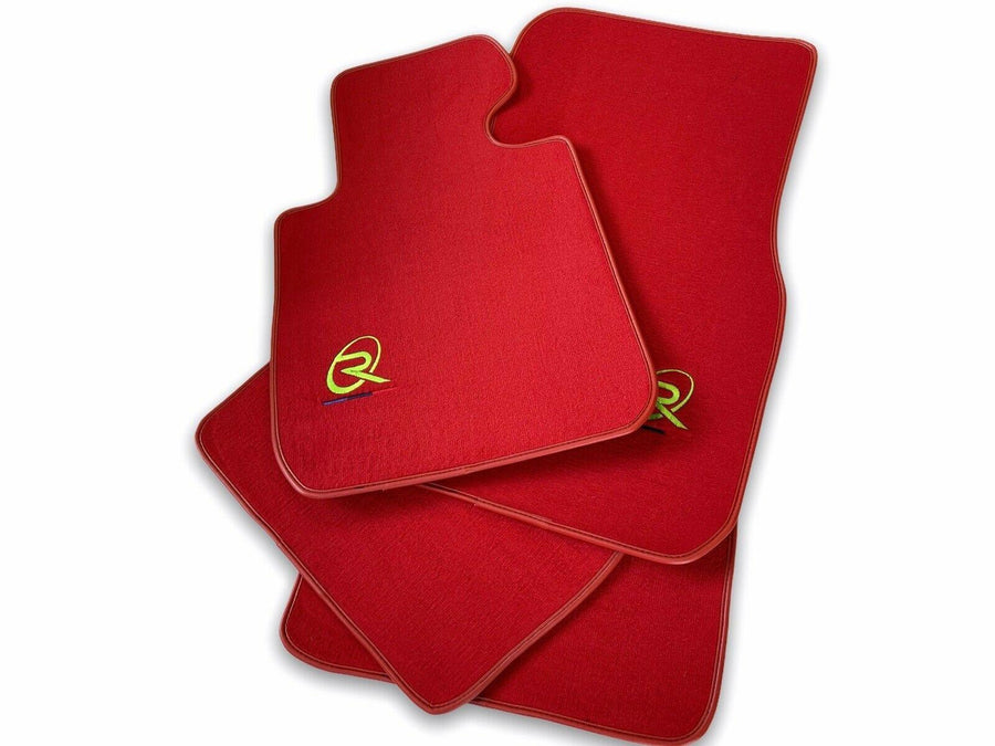 Red Floor Mats For BMW M5 E39 ROVBUT Brand Tailored Set Perfect Fit Green SNIP Collection - AutoWin