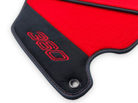 Red Floor Mats For Ferrari 360 Modena 1999-2005 With Alcantara Leather - AutoWin
