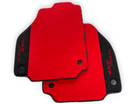 Red Floor Mats For Ferrari 458 Italia 2009-2015 Black Alcantara Leather - AutoWin