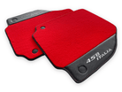 Red Floor Mats For Ferrari 458 Italia 2009-2015 With Carbon Fiber Leather - AutoWin