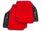 Red Floor Mats For Ferrari 458 Italia 2009-2015 With Carbon Fiber Leather - AutoWin