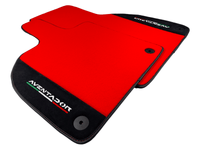 Red Floor Mats for Lamborghini Aventador With Alcantara Leather - AutoWin